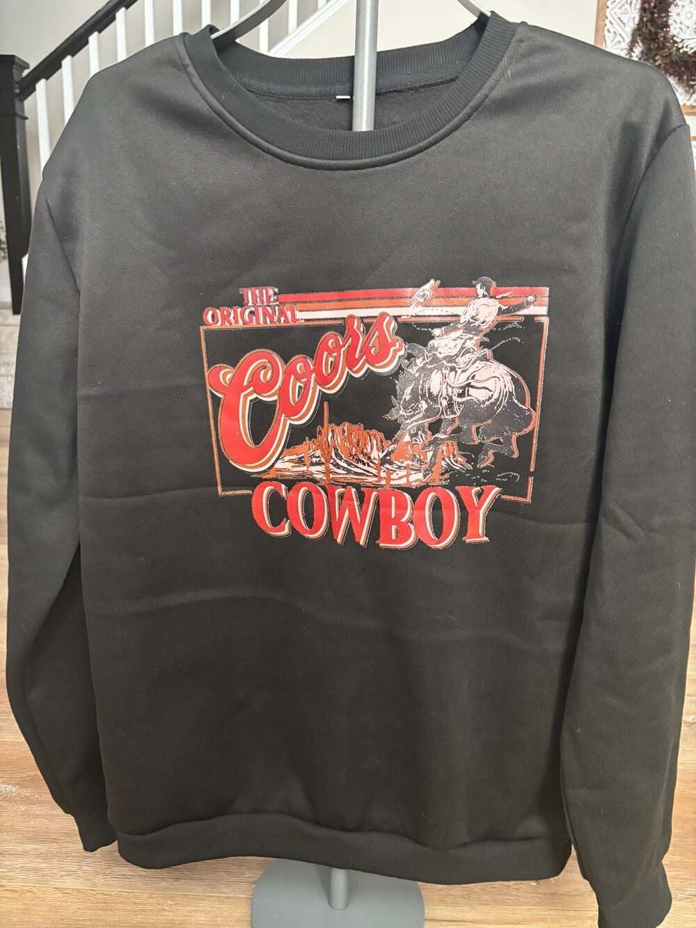 Coors The Original Cowboy Graphic Crewneck Sweatshirt